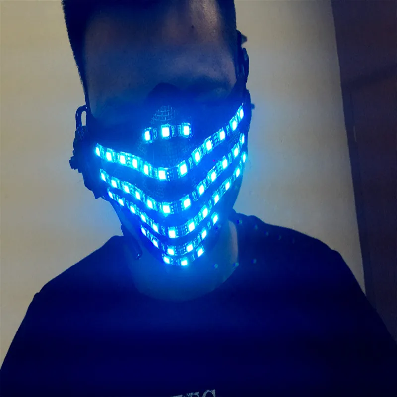 

T95 Ballroom dance led costumes RGB light mask Halloween grimace cosplay stage wears party dj glowing singer performance show ds