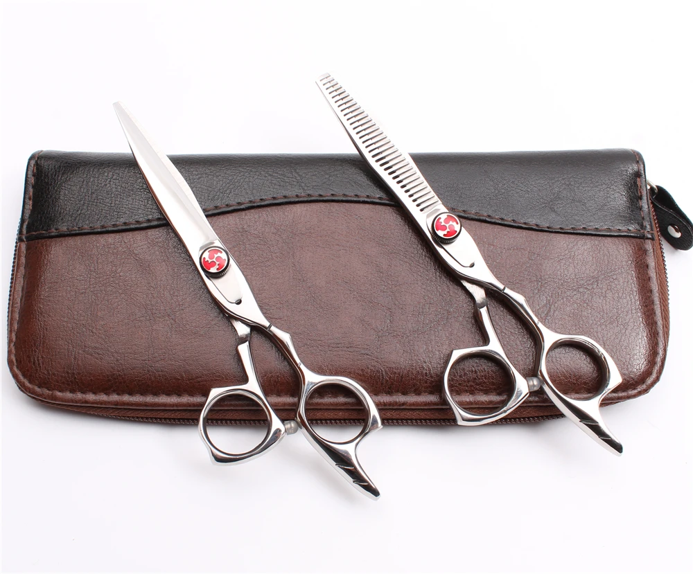 1 пара C9017 6 ''17,5 см 440C индивидуальные марки профессиональные ножницы для парикмахеров ножницы истончение Стиль инструмент