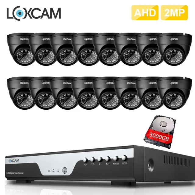 16Channel Full HD AHD CVI 1080P CCTV System 16pcs 1080p 2.0MP Security camera IP66 in/outdoor Waterproof video surveillance kit