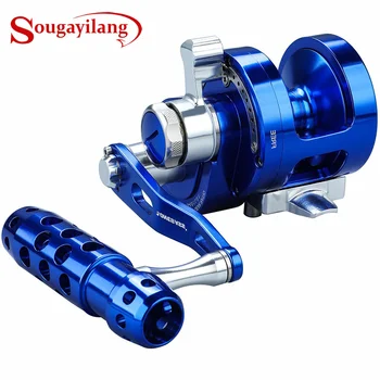 

Sougayilang Trolling Fishing Reel Saltwater Sea Bait Casting Fishing Reels Spinning Reel Trolling Reel Max Drag 32kg Pesca