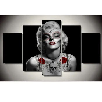 

Full diamond painting Skull tattoo Marilyn Monron pattern Decorative rhinestone Handmade mosaic, Diy diamond embroidery DK013