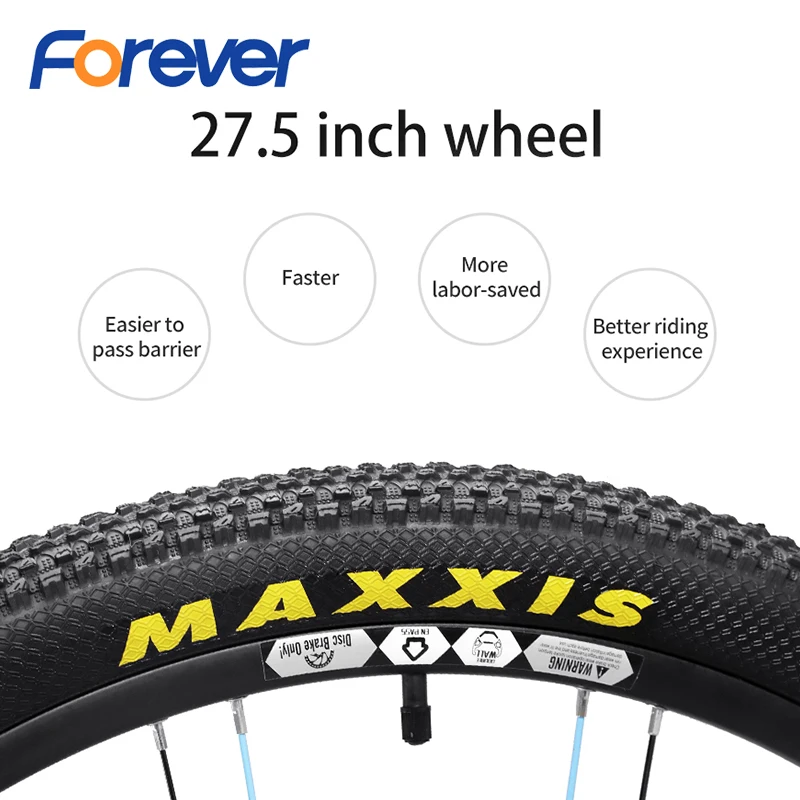 Excellent FOREVER New 30 Speed Bicycle Wire-controlled Locking Fork Change Wheel Hydraulic disc brake MTB Bike 27.5 inch 5