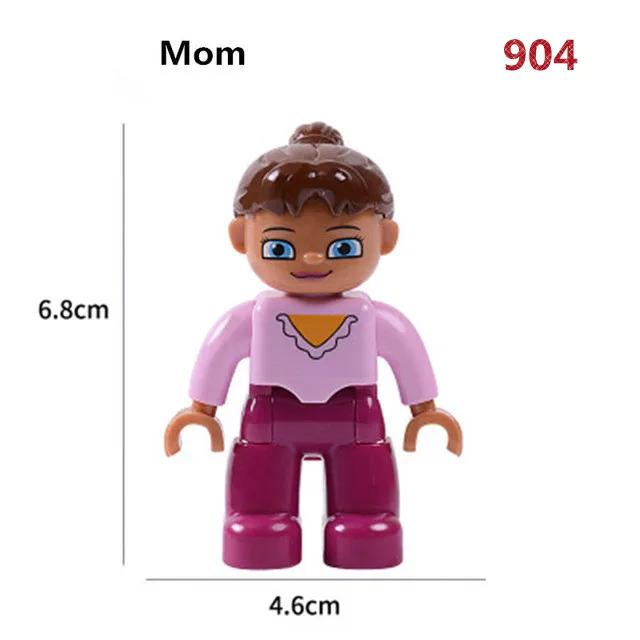 Одиночная большая частица строительные блоки персонаж совместим с Duploed семья Фигурки игрушки для детей детские подарки на день рождения - Цвет: 904