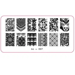12*6 см ногтей штамп DIY ногтей печать изображения Штамповка плиты маникюр шаблон F35