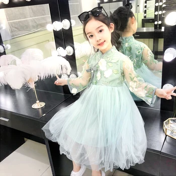 

Fairy Hanfu Dress For Girls Bubble Skirt Cute Tutu Swing Dance Wear Children Kids Dresses For Girls School Stage Costume BL1800