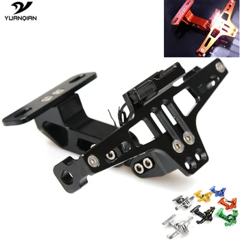 

Motorcycle CNC License Plate Bracket Holder Registration Tail light holder For Yamaha XMAX XT660 XJ6 T MAX 530 VMAX MT 07 09