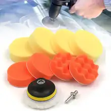 6 шт. 3 дюйма Полировочный буфер автомобильный Полировщик колодки губа для полировки набор с адаптером сверла и восковые накладки