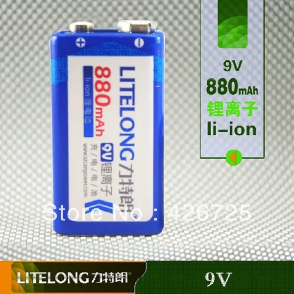 8 шт./партия 880 мАч 9 В литий-ионная литиевая аккумуляторная батарея 9 вольт для mike производитель 3 года гарантии