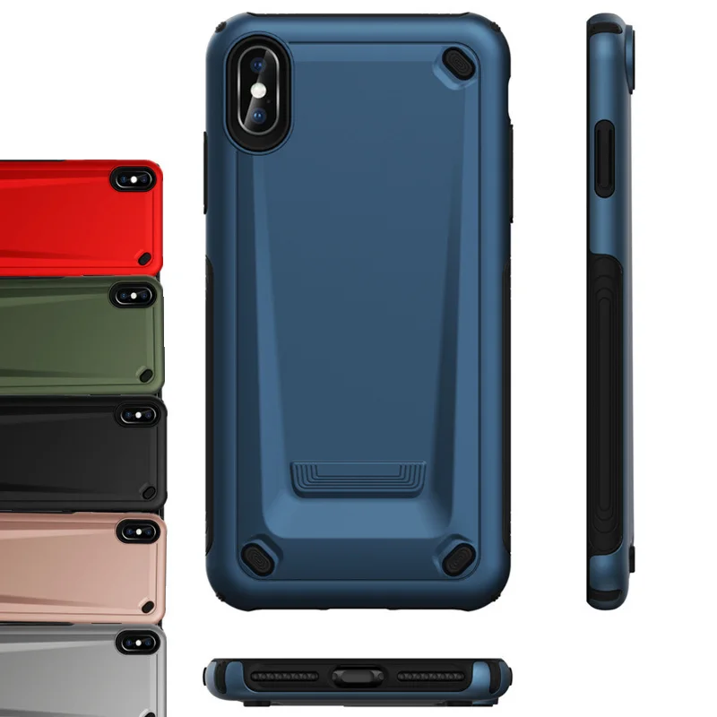 Армейский бронированный чехол для iPhone X XS MAX XR Hybrid PC + TPU противоударный S 10 |