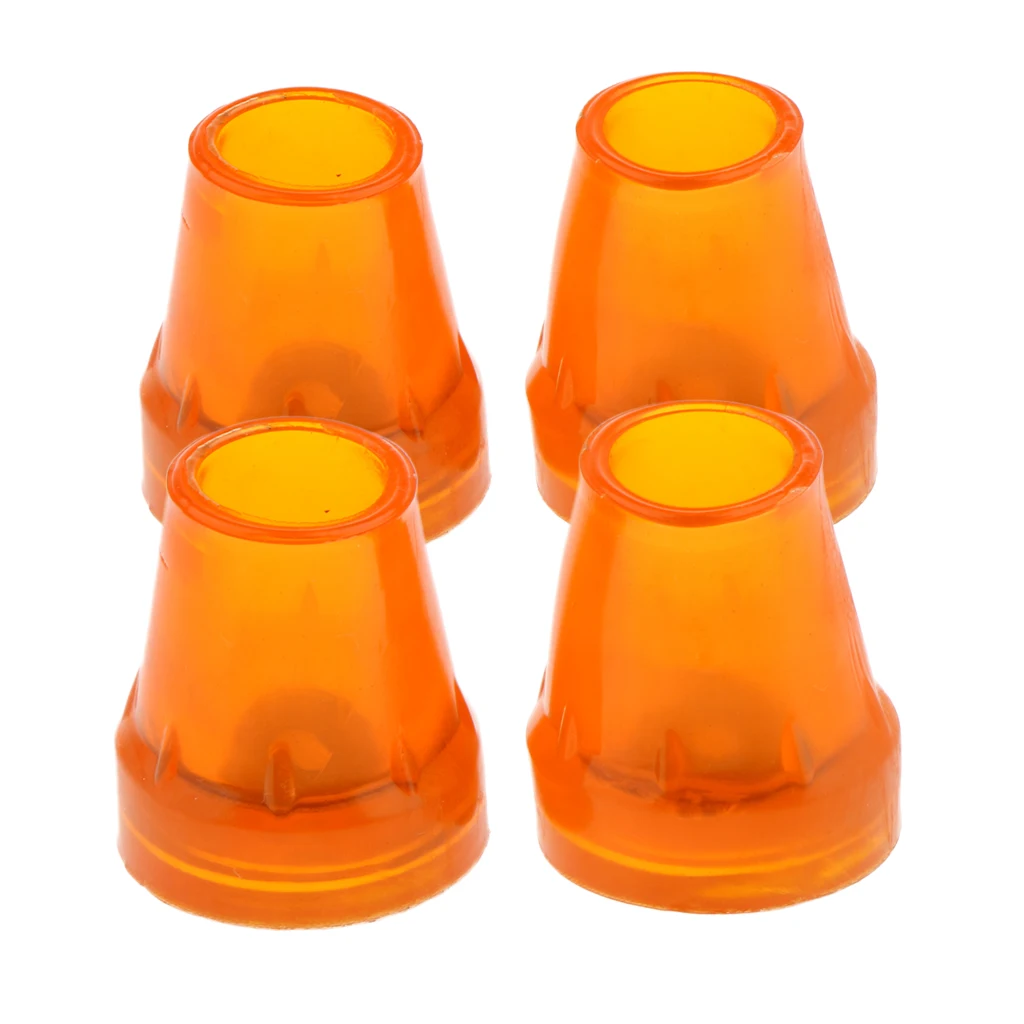 4 Pieces Anti Slip Rubber Tip For Cane Walking Stick Crutches Chair 7/8 Inch