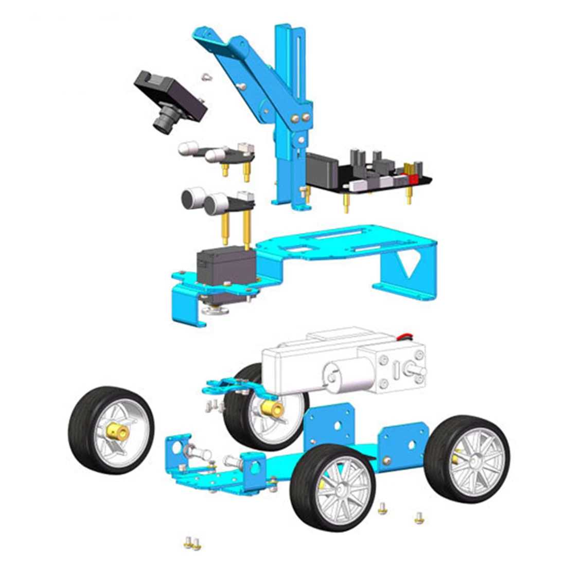  High Quality STM32 Visual Robot OV7670 Camera Tracking OLED Screen Independent Steering Robotics Hi