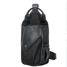 Новая повседневная Противоугонная нагрудная Водонепроницаемая нейлоновая сумка Оксфорд и Кожа PU мужская сумка-слинг для телефона сумка через плечо женская сумка на плечо