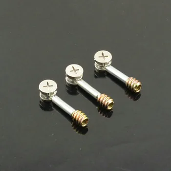 

Brand New 30PCS Furniture Side Connecting 15*40mm Cam Fitting Dowel Pre-inserted Nut Board Connectors