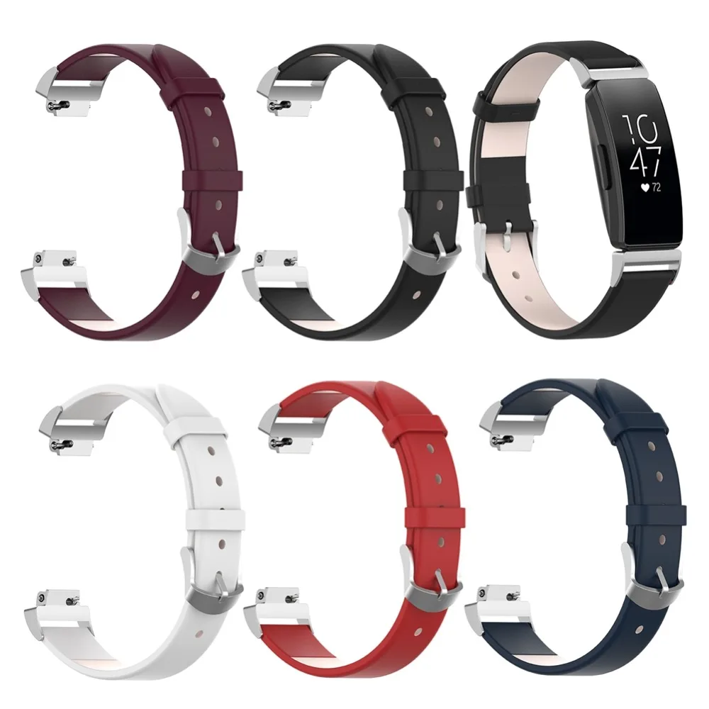 2 In1 Кожаный Браслет для Fitbit Inspire ремешок для наручных часов Inspire ремень+ Экран Защитная пленка для Fitbit Inspire HR Браслет пояса