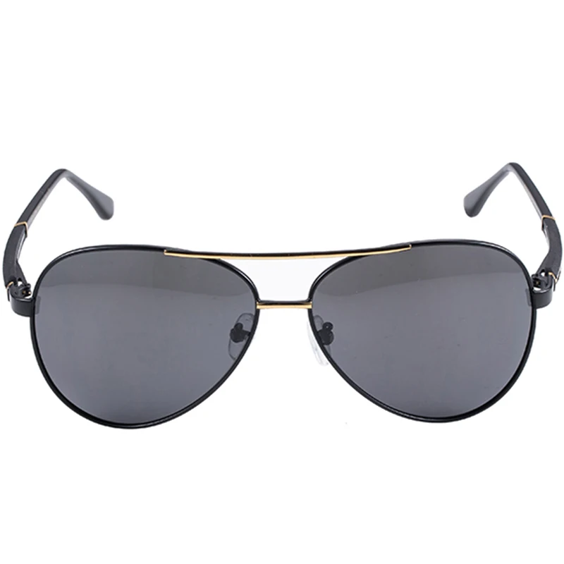 POLAROID Men's Sunglasses - Black Stainless Steel Frames, 58mm, Polarized Lenses