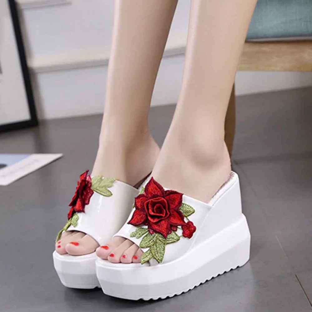 Women Slippers Summer Shoes Women Flip Flops Platform Slippers wedges ...