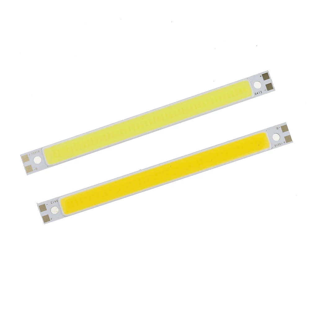 

2pcs/lot Super light LED Light COB bulb Lamps 12V 10W 120mm*10mm size warm white 3000K 1050lm 2 colors fast ship HL
