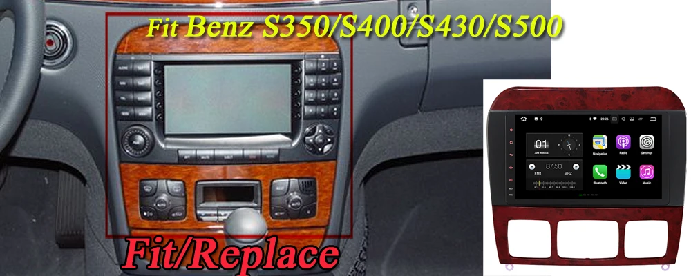Clearance Liandlee Android System For Mercedes Benz S Class S350 S400 S430 S500 - Radio GPS Nav MAP Navigation HD Screen Multimedia NO DVD 10