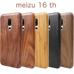 На Алиэкспресс купить чехол для смартфона natural wooden phone case for meizu 16th 16th plus case cover walnut/rosewood/black ice wood shell cover (real wood) 16thplus