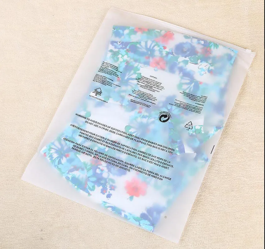 Закрывающаяся сумка на молнии из плотного матового пластика 100 шт./лот с