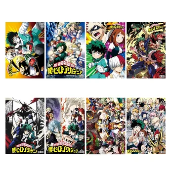 

8Pcs/Set Anime My Hero Academia Poster Wall Stickers Poster Anime Around Fans Gift Bar Home Decoration