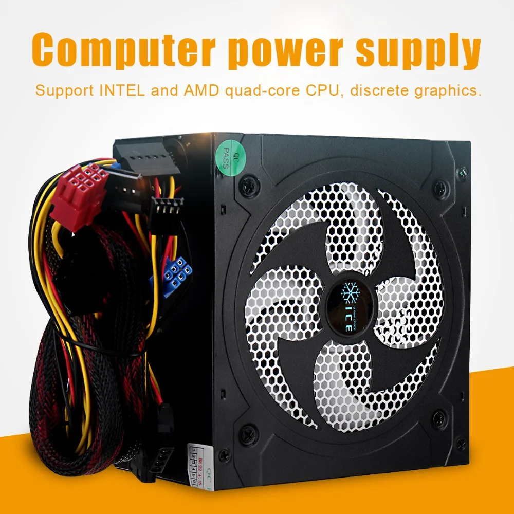 Desktop Power 500W Quiet Power Switching 12V ATX BTC Power Supply SATA