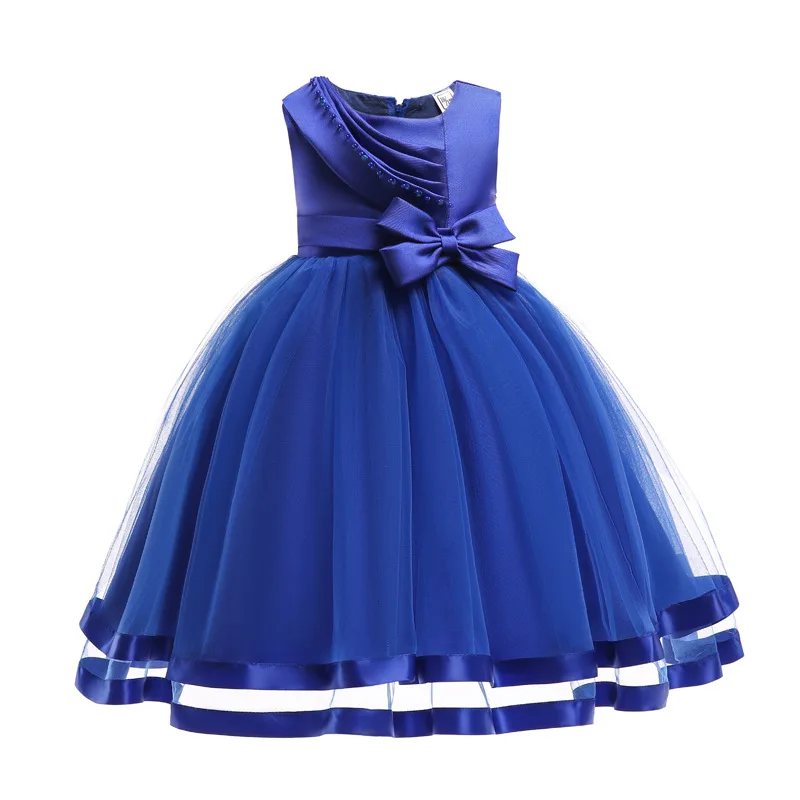 

Kids Dress for Girls Children Beading high quality Flower Girls Dress Party Wedding Dress Elegent Princess Vestidos