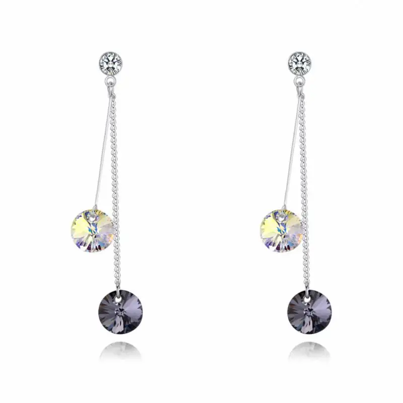 

TRACYSWING Element Brand Real Austrian Crystals Fashion Heart trendy Dangle Earrings For Women Gift Th-131521