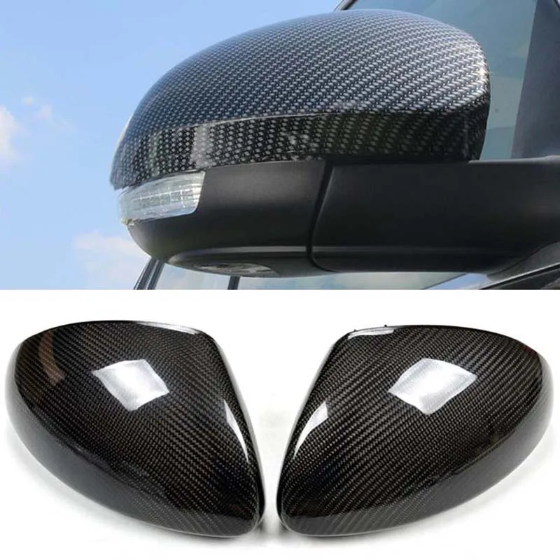 Car Side Door View Mirrors Carbon Fiber Replacment Cover For VW Tiguan