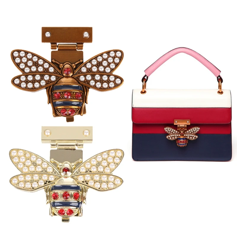 

THINKTHENDO DIY Women Bee Metal Clasp Turn Twist Lock For Handbag Shoulder Bag Purse Gift