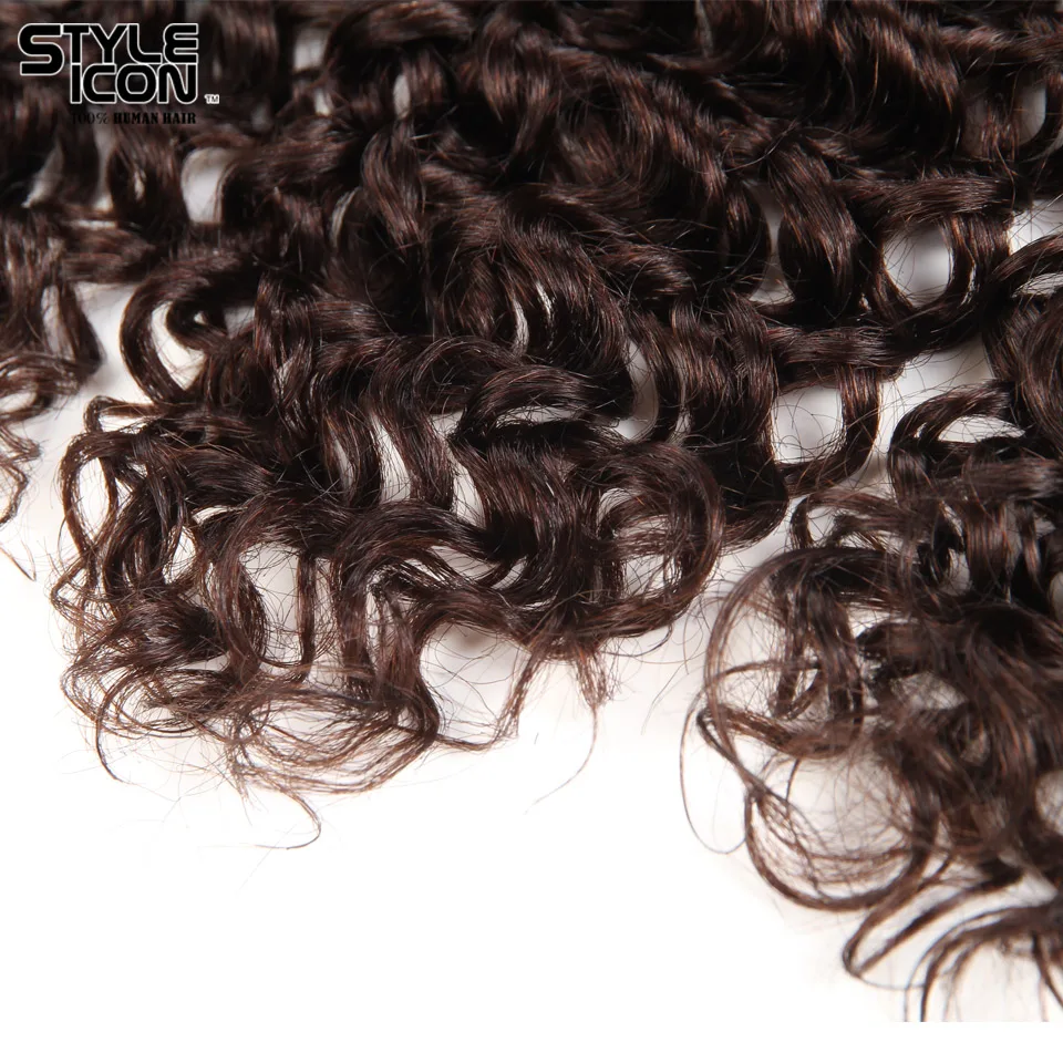 Styleicon бразильский Джерри вьющиеся волосы волна ткань 4 Связки сделки 190 г 1 упак. Человеческие волосы Связки Цвет 2 не Волосы Remy расширения