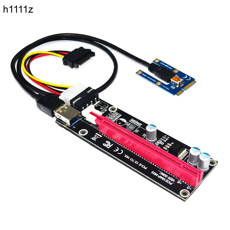 PCIe Splitter 1 to 4 Multiplier Riser Card, PCI Express x1 Expansion Card to External PCI-e 4 USB 3.0 PCIe Adapter Card for GPU Mining Rig ETH Ethereum Bitcoin Crypto Miner Device