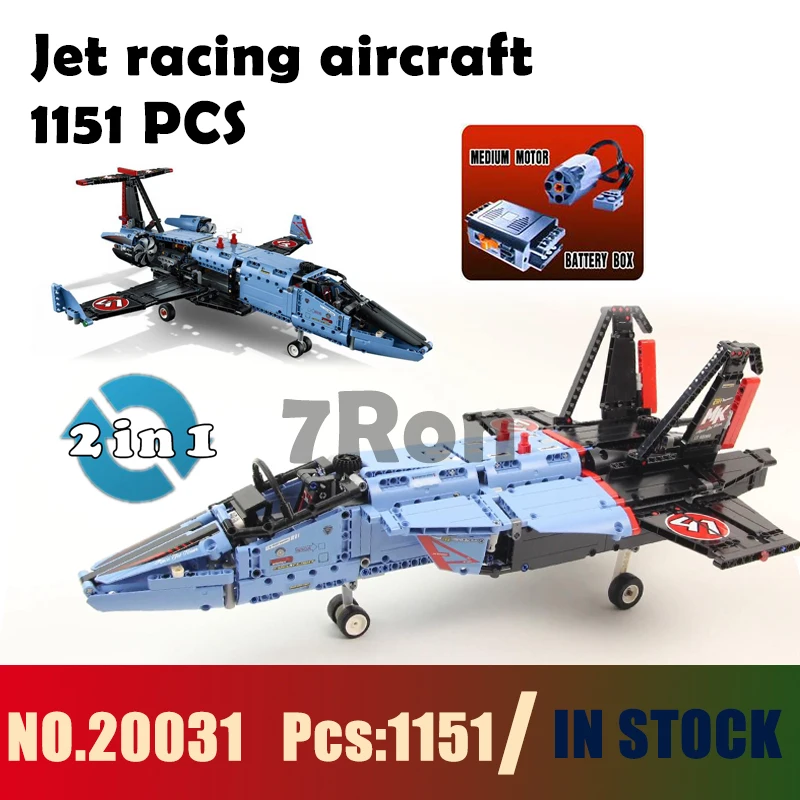 

Compatible With Lego Technic 42066 20031 AIR RACE JET Model Building toys hobbies Blocks With Electric Motors Power Functions Br