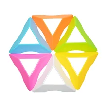 2 шт. разноцветный волшебный куб стенд 7,5 см Забавный треугольник Универсальный Держатель Рамка подставка башня аксессуары Волшебные кубики