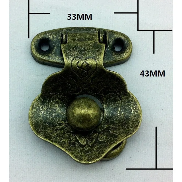 10 шт. 33*43 мм, античная Железная пряжка Hasp деревянный ящик для вина замок Пряжка китайский старый замок мебель оборудование
