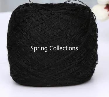 Black 300 г 60% Тенсел+ 30% шелк тутового шелкопряда+ 10% шелк пряжа для вязания хлопковой нитью линия вязания крючком шелк для шали юбка шарф Детская одежда - Цвет: Black