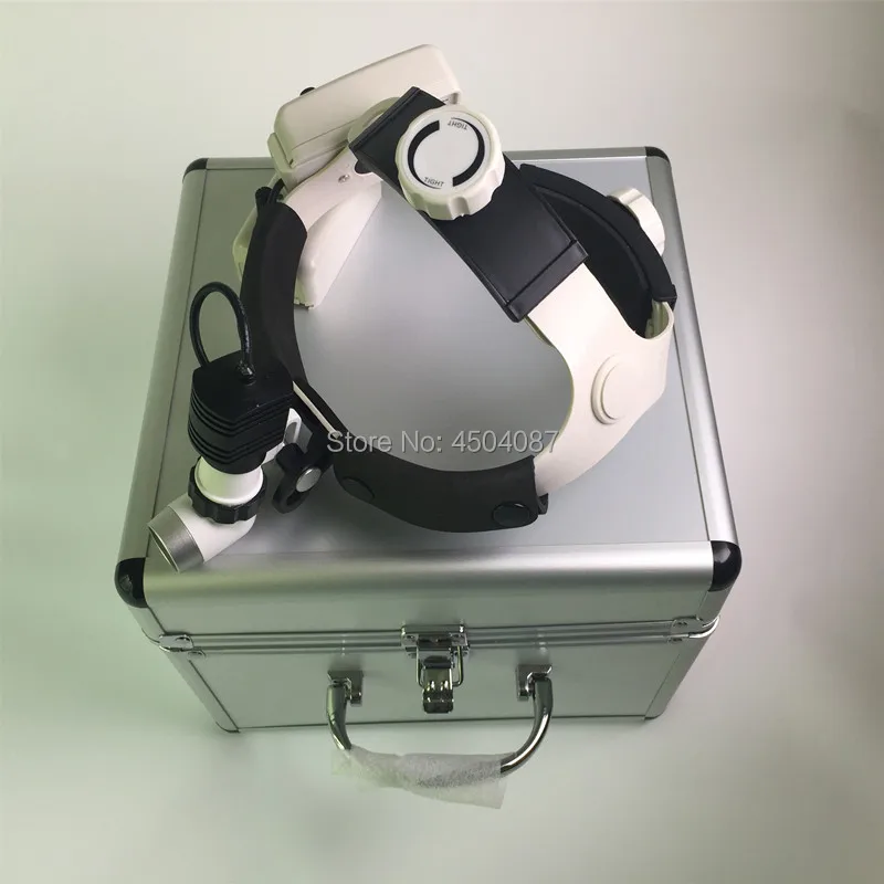 Высокомощный беспроводной 5 Вт светодиодный медицинский головной светильник, налобный Стоматологический Хирургический медицинский головной светильник, Фокусируемый светильник, алюминиевая коробка