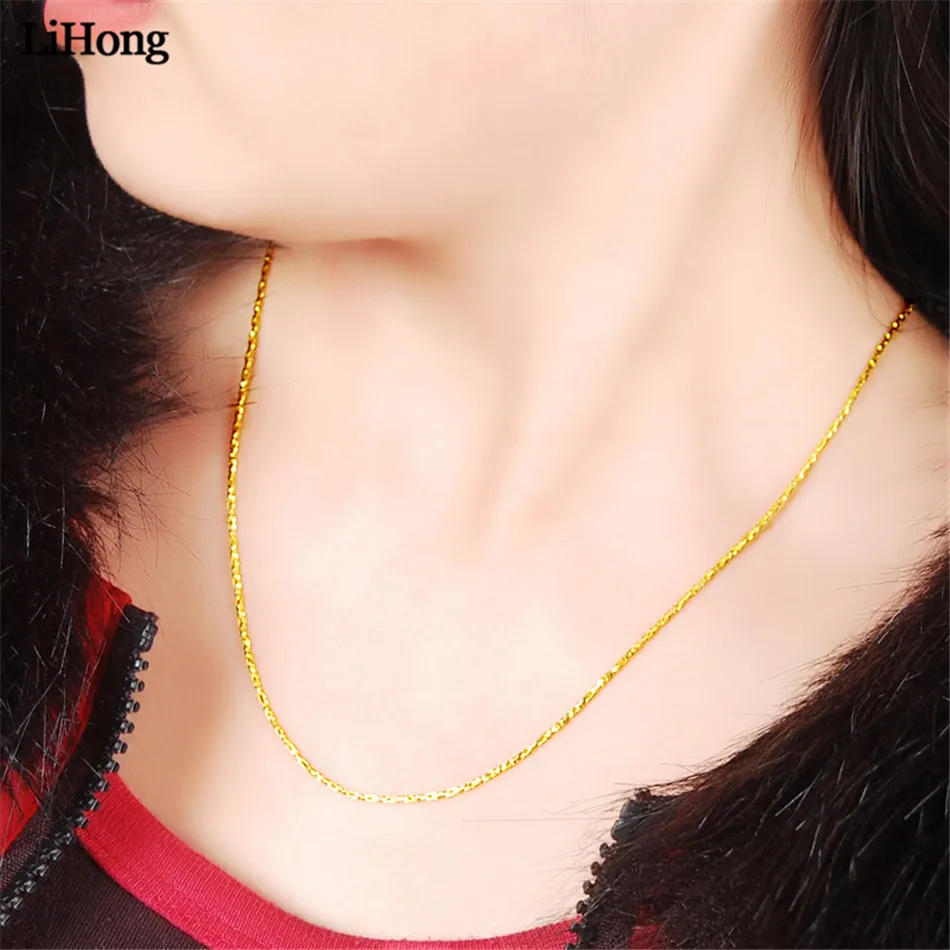 New 24K Gold Color Wild Snake Rope Chain Ladies Necklace For Glamour Fashion Accessories