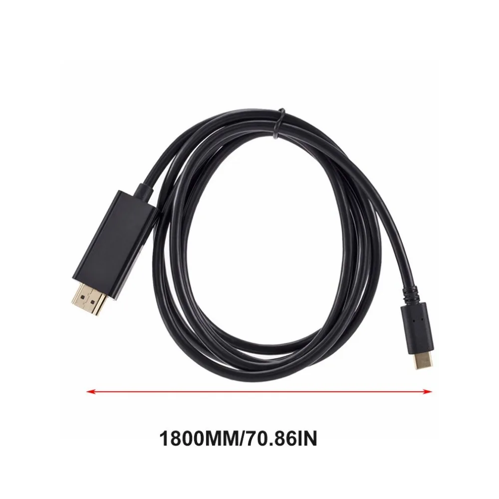 Тип c-видеокабель HDMI USB C USB 3,1 к HDMI Кабель 1,8 M 4 K USB 3,1 к hdmi Поддержка 4 K 1,8 метров usb c HDMI