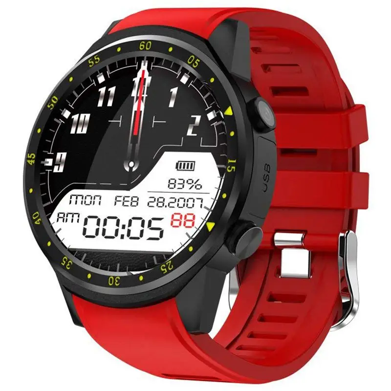Red F1 Спортивные Смарт-часы с gps камерой поддержка секундомера Bluetooth Smartwatch sim-карты наручные часы для телефона Android IOS - Цвет: Red