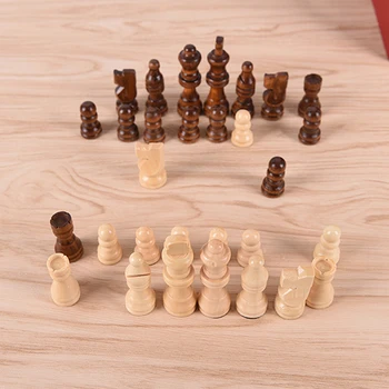 

32Pcs/Set 64Cm Height Wooden Chess Pieces Entertainment Games Hot Sale