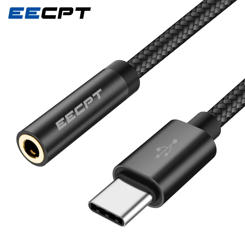 Адаптер для наушников EECPT с разъемом USB Type C на 3 5 мм AUX аудио кабель Samsung S9 S8 Huawei P20 Xiao