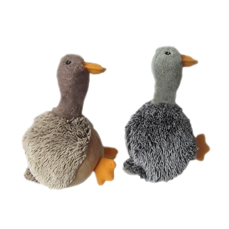 Игрушки для собак, плюшевая пищащая утка, игрушка для собак, жевательная пищалка для домашних животных, пищащая игрушка, цвет в случайном порядке, дропшиппинг