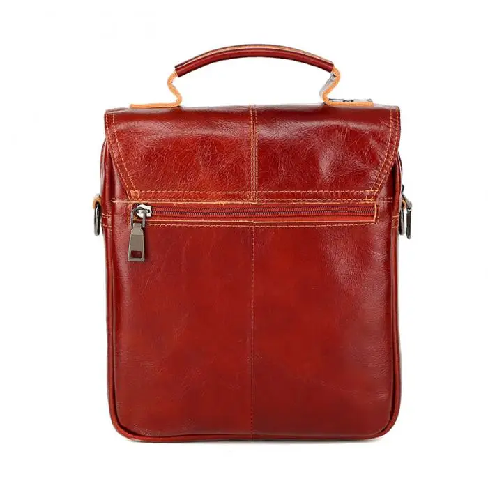 Мужская винтажная кожаная сумка через плечо наплечная сумка-портфель новая