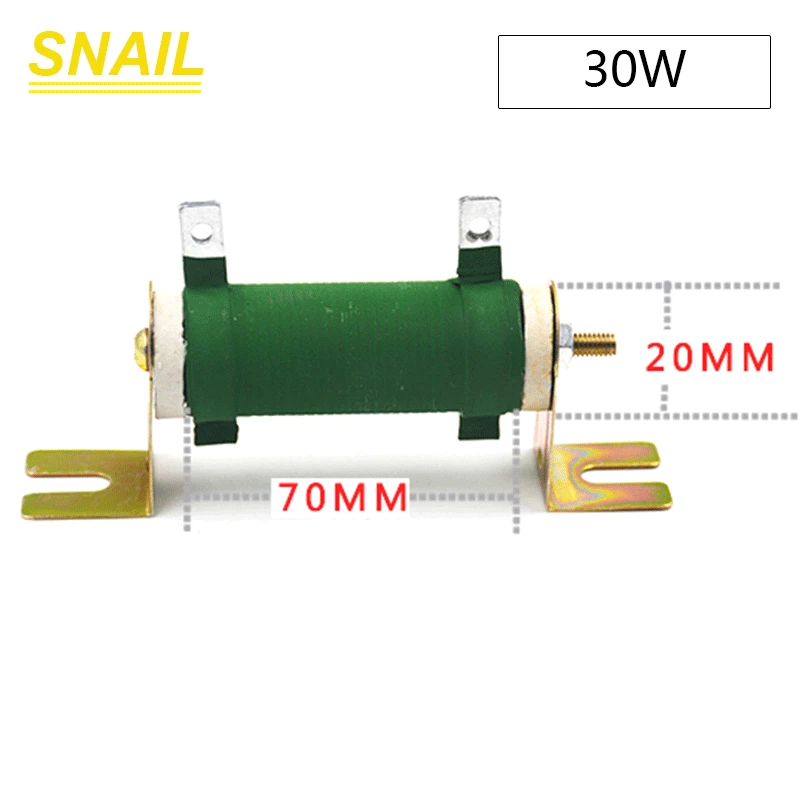 20 w 25 w 30 w 40 w 50 w фарфоровой трубки резистор для инвертор, Тормозной резистор, высокая мощность пульсации нагрузочный рез