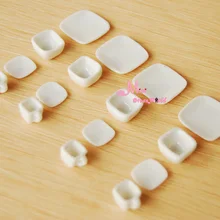 Много 16 шт. кукольная Миниатюра чистый белый фарфор площади блюдо чашки для куклы дом Кухня столовой посуды