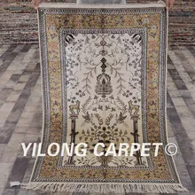YILONG 3'x5' ручной работы персидский популярный дизайн семейный ковер бежевый ковер в восточном стиле(YHW972B3x5