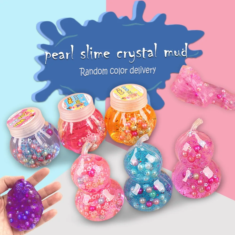 Crystal Toys Colorful Slime Pearl Crystal DIY Jelly Slime Light Fruit
