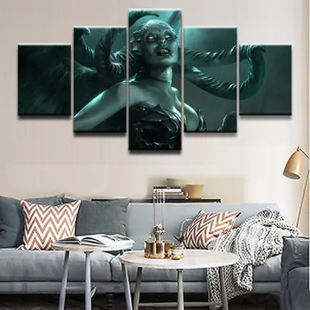 

5 Panel Game Magic Ferocity Roles Modular Poster Modern Home Wall Decor Canvas Picture Art HD Print Painting On Canvas Artworks