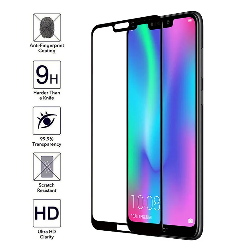 Защитное стекло для Huawei Honor 8X 8C полное покрытие Защита экрана Play 8A 8S закаленное honer